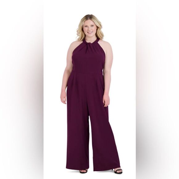 Twist Halter Neck Jumpsuit - Picture 1 of 4